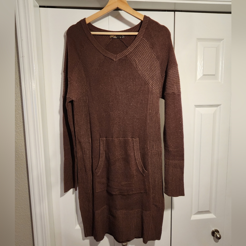 Prana Avalone Dress Womens M Medium Brown